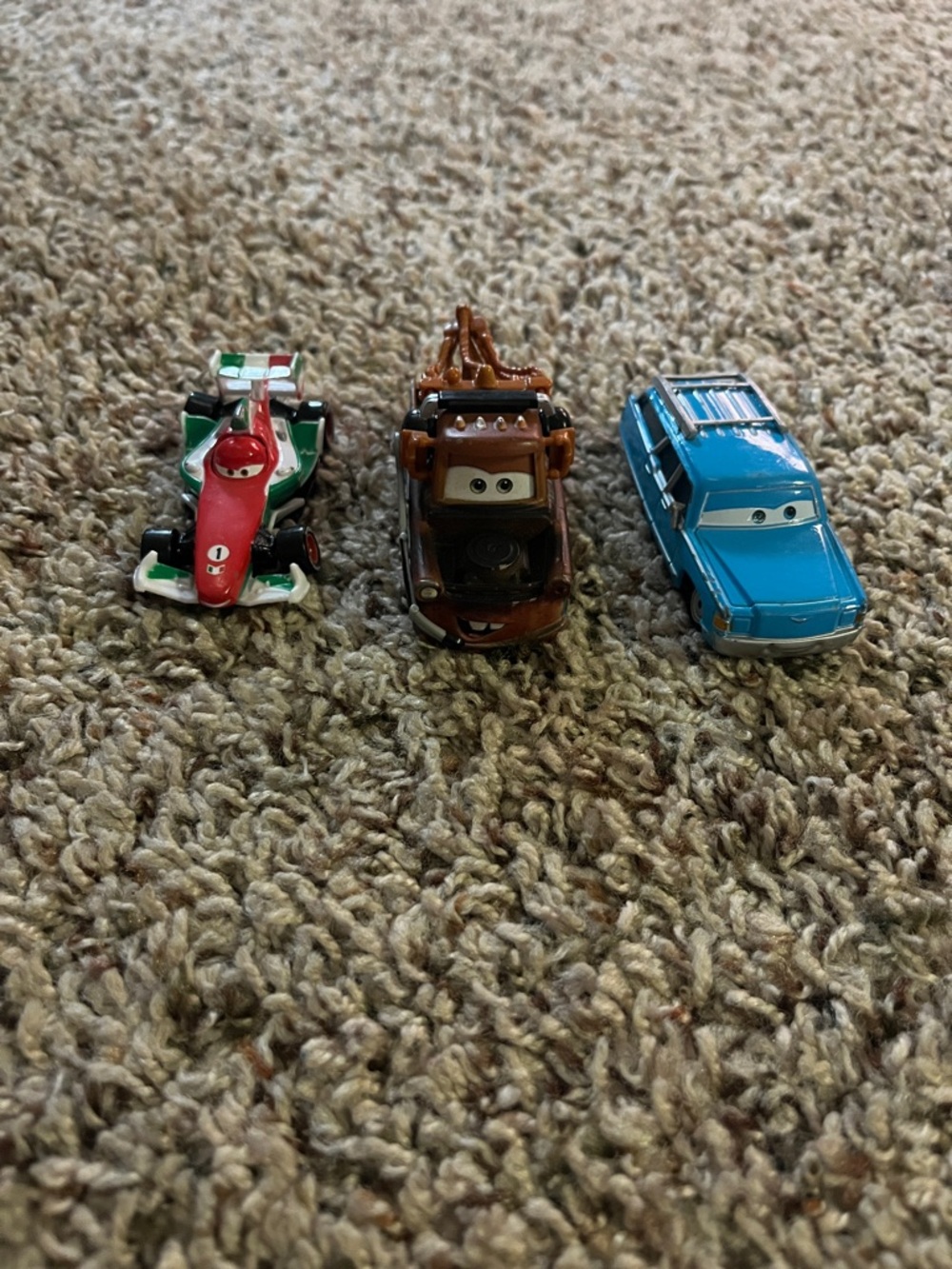 Disney Kids Die-Cast Vehicle Trio - Red, Brown & Blue